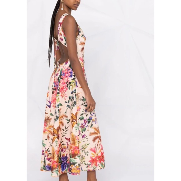 Zimmermann Tropicana Cutout Floral Midi Dress - Picture 12 of 14